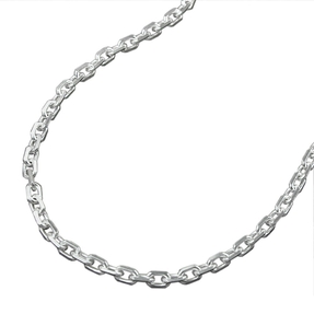 2mm Ankerkette Kette Collier 925 Silber Silberkette diamantiert 38cm Damen