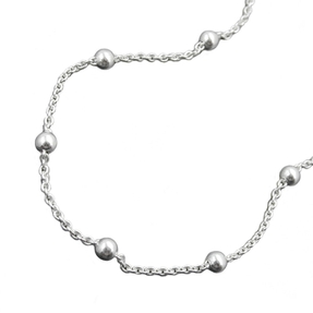 Fußkette Rundankerkette Kette mit 12 Kugel 925 Silber 25cm Fußschmuck Fußkette Rundankerkette Kette mit 12 Kugel 925 Silber 25cm Fußschmuck