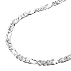 2,7mm Figarokette Panzerkette Collier flach 925 Sterlingsilber 45cm Damen