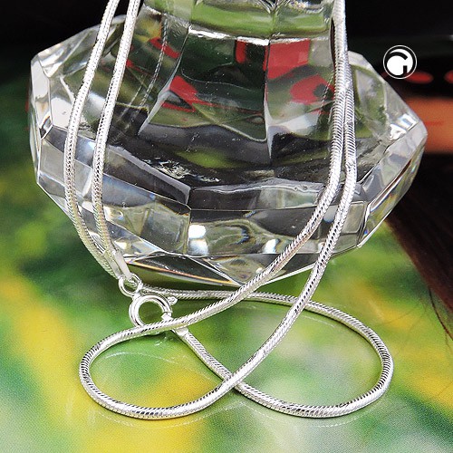 1,3mm Schlangenkette aus 925 Silber 50cm