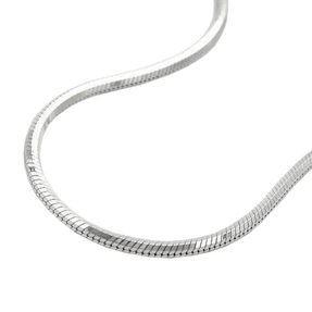1,3mm Kette Collier Halskette Schlange 5kant 925 Silber Damen 45cm