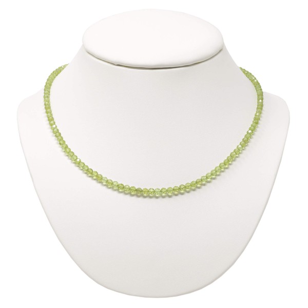 Halskette aus Peridot facettiert Ø 4mm