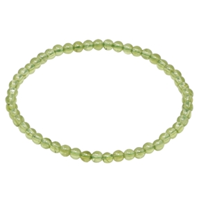 Armband Armschmuck aus echtem Edelstein Peridot grün Ø 4mm endlos dehnbar 18,5cm