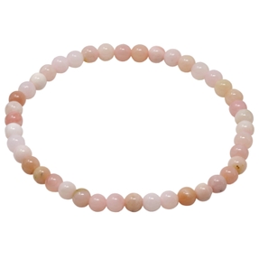 Armband Armschmuck aus Opal Pinkopal Andenopal rosa Ø 4mm endlos dehnbar 18,5cm