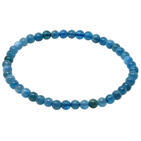 Armband Armschmuck aus Edelstein Apatit türkis-blau Ø 4mm endlos dehnbar 18,5cm