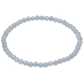 Armband Armschmuck aus Edelstein Aquamarin hellblau Ø 4mm endlos dehnbar 18,5cm