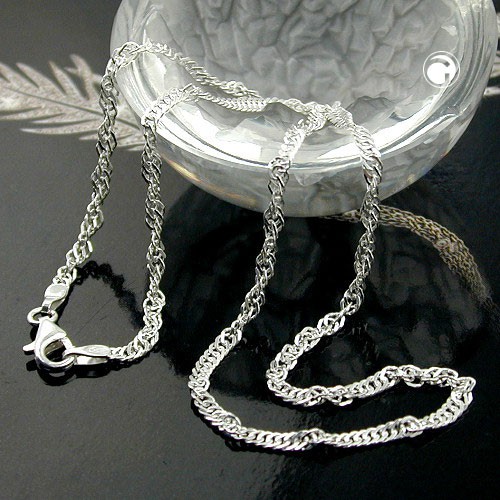 2mm Singapurkette 925 Silber rund 50cm