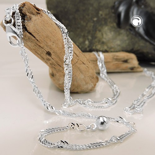 2mm Singapurkette 925 Silber rund 50cm