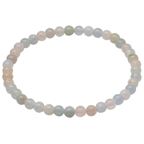 Armband Armschmuck aus Edelstein Beryll multicolor Ø 4mm endlos dehnbar 18,5cm