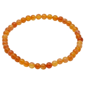 Armband Armschmuck Edelstein Feuerachat orange-gelb Ø4mm endlos dehnbar 18,5cm