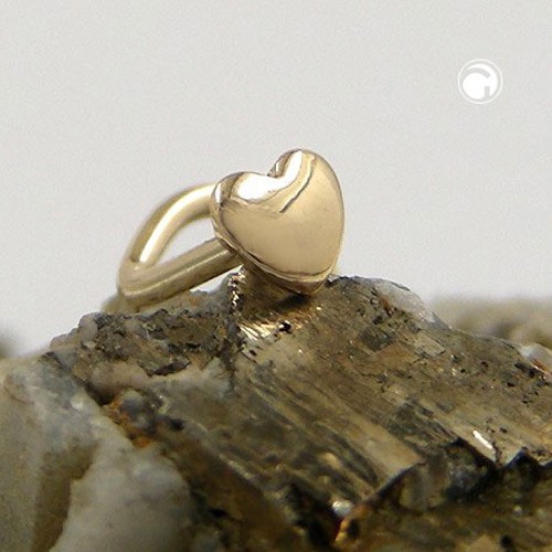 Nasenpiercing kleines Herz 750 Gelbgold