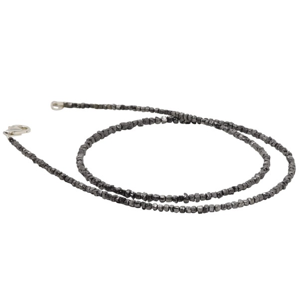 Kette Collier aus Diamanten Rohdiamanten grau anthrazit