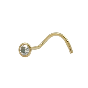 Nasenstecker Nasenpiercing Zirkonia gefasst 375 Gold Gelbgold Damen Nasenstecker Nasenpiercing Zirkonia gefasst 375 Gold Gelbgold Damen