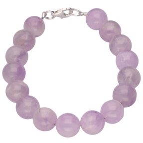 Armband Armschmuck Amethyst Edelstein Kugel 925 Silber lavendel flieder 20cm