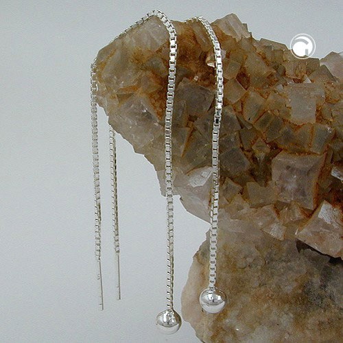 Durchzieher Kette und Kugel 925 Silber