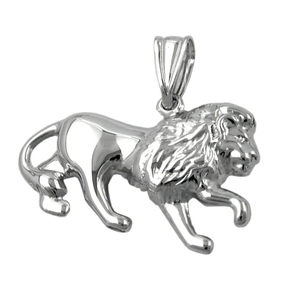 Anhänger Löwe aus echtem 925 Silber rhodiniert Silberanhänger Unisex