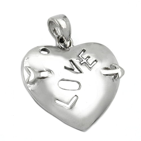 Anhänger Herz mit Pfeil Love 925 Echt Silber rhodiniert Damen