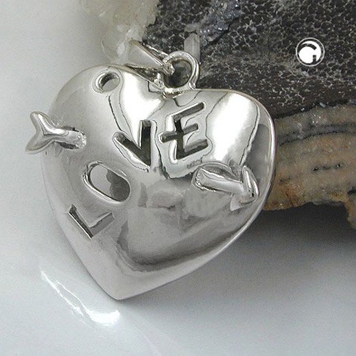 Anhänger Herz mit Pfeil Love 925 Silber
