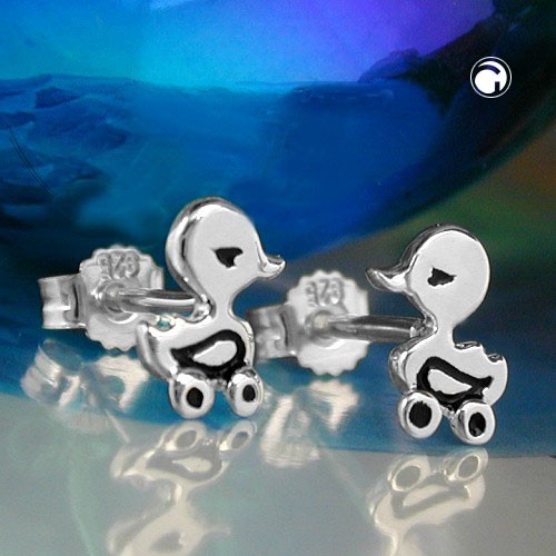 Ohrstecker Enten Spielzeug 925 Silber Kinder