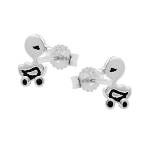 Paar Stecker Ohrstecker Ente Enten Spielzeug 925 Echt Silber Kinder