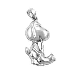 Anhänger Hund mit Trompete Trickfilmfigur aus 925 Silber Kinder