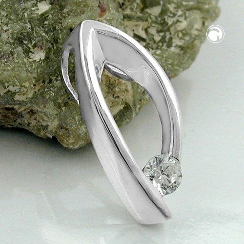 Anhänger mit Zirkonia 925 Silber oval