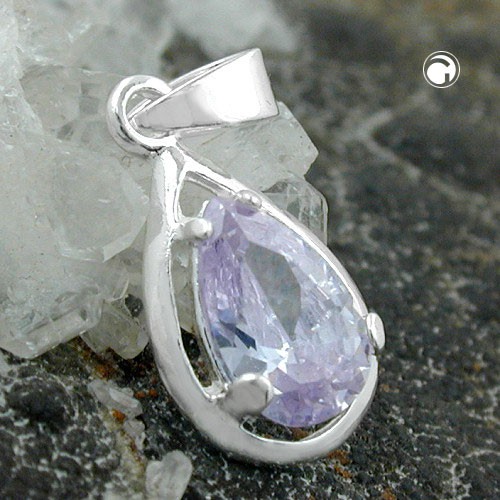 Anhänger Tropfen Zirkonia lavendel 925 Silber