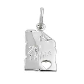 Anhänger mit Herz und mit Gravur Je t'aime 925 Silber Sterlingsilber Damen