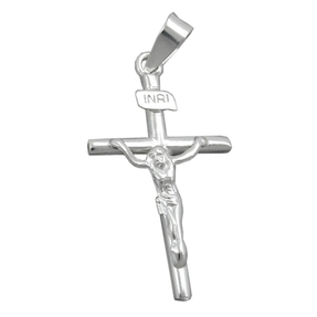 Anhänger Kreuz mit Jesus 23x13mm 925 Silber Sterlingsilber Unisex