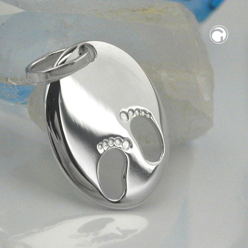 Anhänger für Gravuren 925 Silber 21x17mm