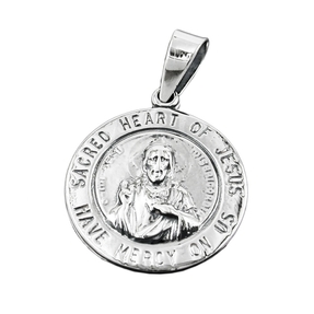 Anhänger Amulett Herz Jesus Verehrung 925 Silber graviert Unisex