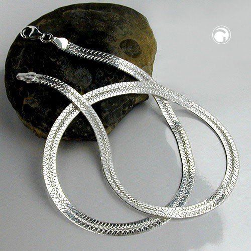 5,6mm Collier Schlangenkette flach 925 Silber 45cm