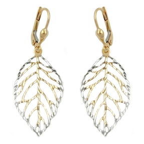Brisur Ohrringe Ohrhänger Blatt Blätter 375 Gelbgold für Damen Goldohrringe Brisur Ohrringe Ohrhänger Blatt Blätter 375 Gelbgold für Damen Goldohrringe