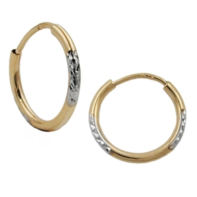 Ohrringe Creole Creolen diamantiert 375 Gold gelb weiß Damen Goldohrringe Ohrringe Creole Creolen diamantiert 375 Gold gelb weiß Damen Goldohrringe