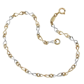 3mm Armband Armkette Fantasie Armschmuck 375 Gelbgold Weißgold 19cm Goldarmband 3mm Armband Armkette Fantasie Armschmuck 375 Gelbgold Weißgold 19cm Goldarmband
