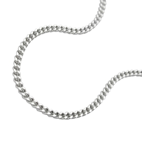 1,4mm Collier Kette Halskette Panzer echtes 925 Silber Damen 50cm