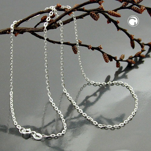 1mm Ankerkette 925 Silber 45cm