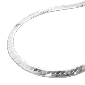 3mm Armband Armkette Panzer flach 925 Sterlingsilber Damen 19cm
