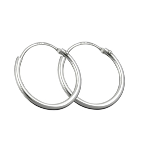 15mm Creole Creolen Ohrringe Ohrschmuck echtes 925 Silber Damen Silbercreolen