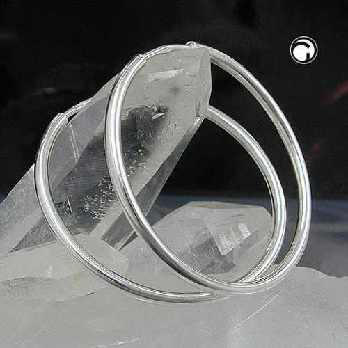25mm Drahtcreole aus 925 Silber