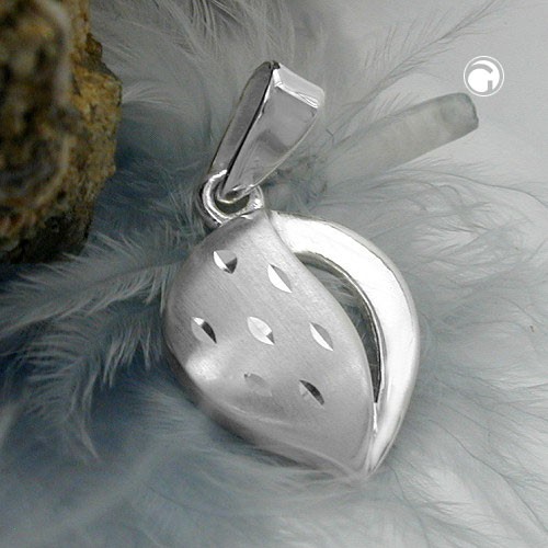 Anhänger Herz schlicht 925 Silber