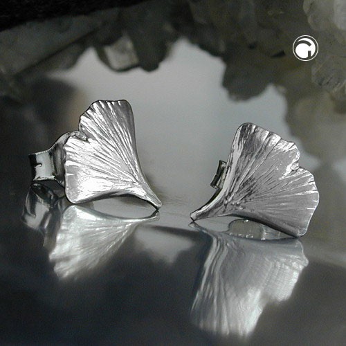 Stecker Ginkgoblatt 925 Silber