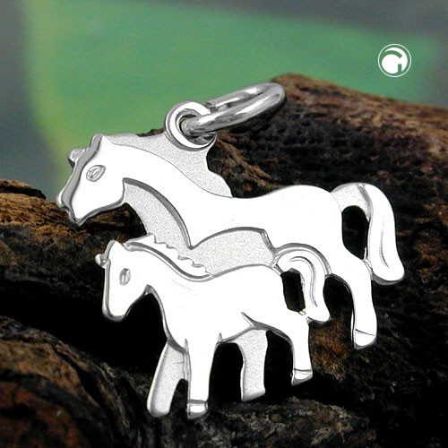 Anhänger Pferdepaar 925 Silber