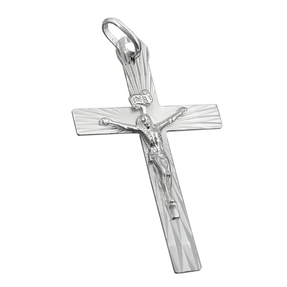 Pendant silver pendant, cross with Jesus, 925 silver, unisex