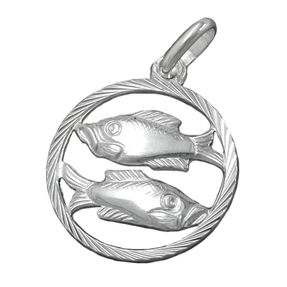 Anhänger Silberanhänger Sternzeichen Fische 925 Echtsilber für Damen