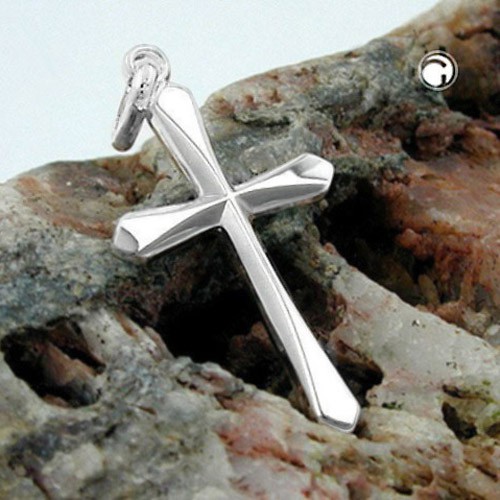 Anhänger glänzend Kreuz 925 Silber