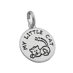 Anhänger Medaille Katze My Little Cat schwarz 925 Silber Kinder