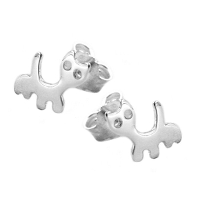 Ohrschmuck Stecker Ohrstecker Katzen Kätzchen 925 Silber für Kinder
