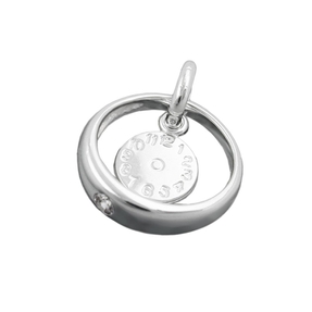 Anhänger Taufring Geburtsuhr aus echtem 925 Sterlingsilber für Kinder