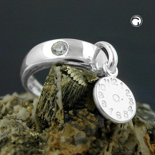 Anhänger Taufring Geburtsuhr 925 Silber